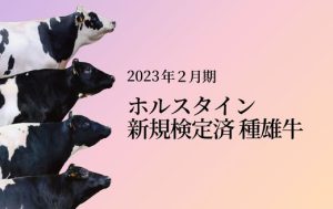 ジェネティクス北海道　2023年2月期　ホルスタイン新規検定済種雄牛